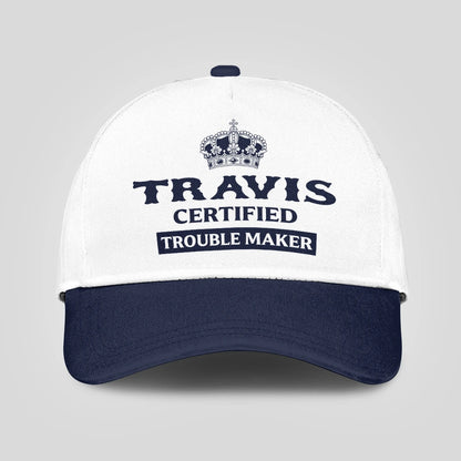Certified Your Name Trouble Maker Washed Cap TRAVIS 13K1 C148PF