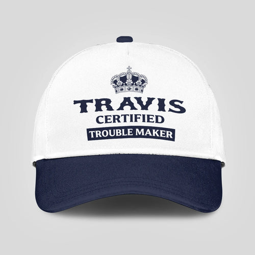 Certified Your Name Trouble Maker Washed Cap TRAVIS 13K1 C148PF