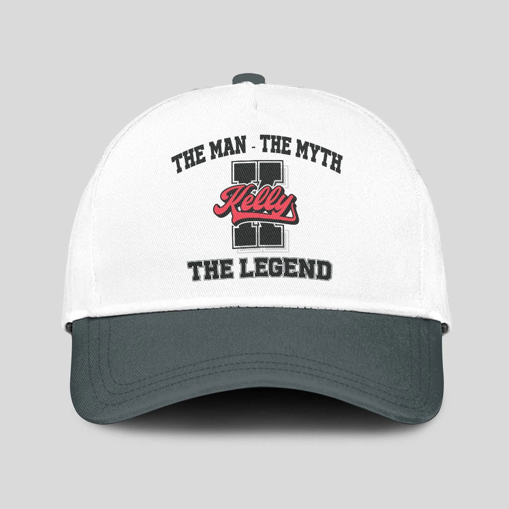 The Man The Myth The Legend Custom Initial Letter And Name Cap KELLY 13K1 C38PF