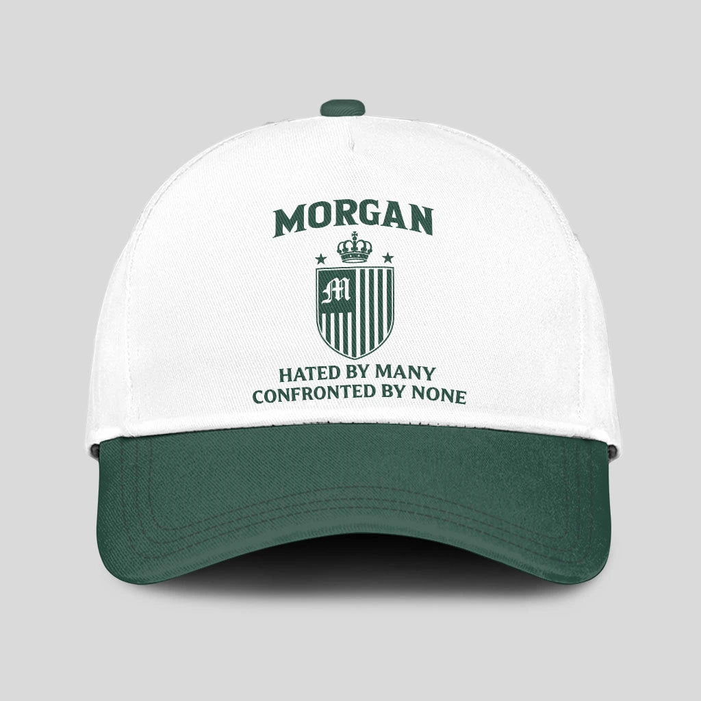 Hated By Many Confronted By None Luxury Logo Cap MORGAN 13K1 C41PF