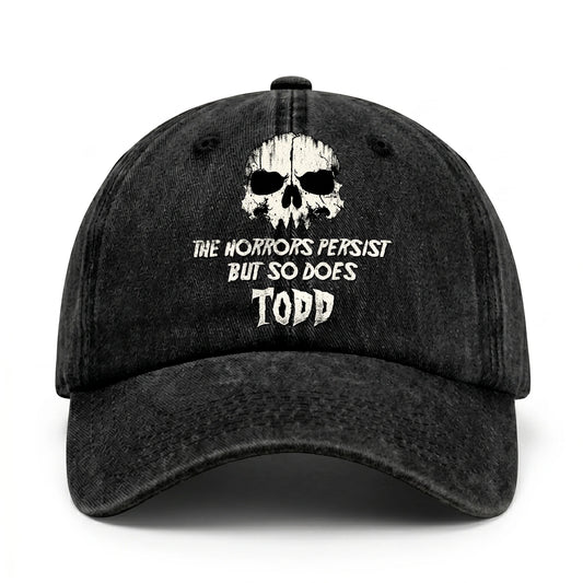 The Horrors Persist But So Does Your Name Cool Skull Washed Cap TODD 13K1 C134PF