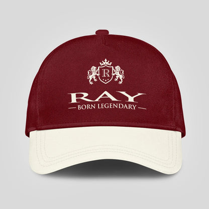 Born Legendary Burgundy And Beige Cap RAY 13K1 C181PF