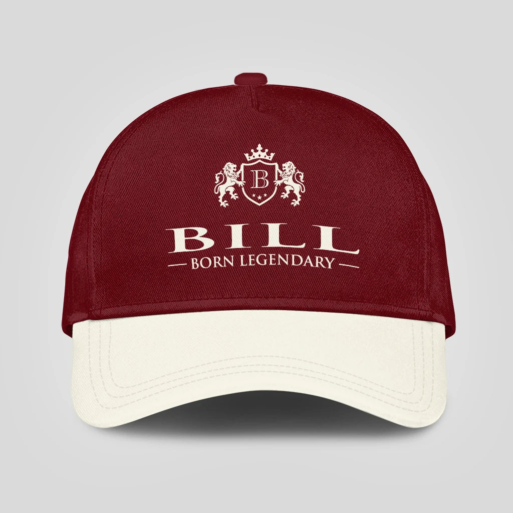 Born Legendary Burgundy And Beige Cap BILL 13K1 C181PF