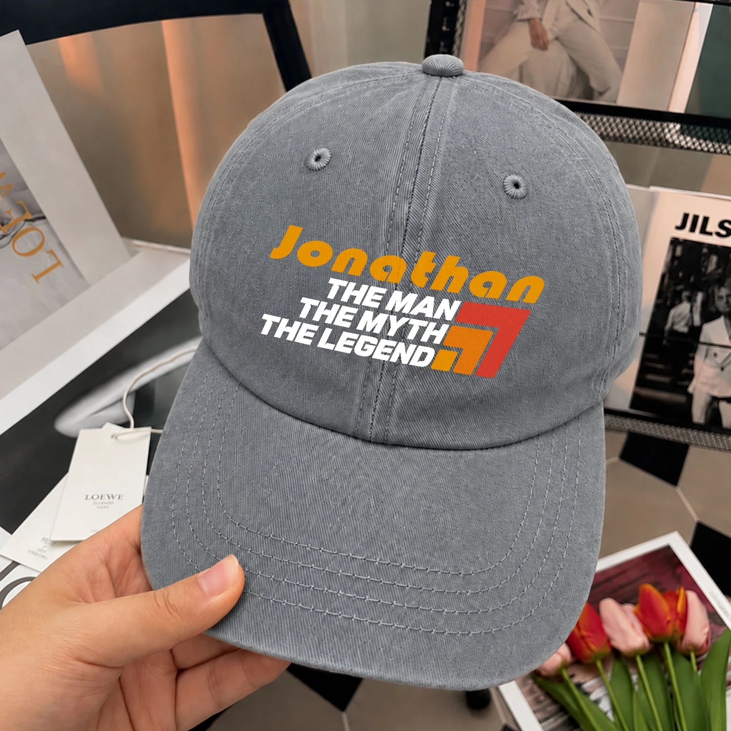 The Man The Myth The Legend With Logo Washed Cap JONATHAN 13K1 C72PF