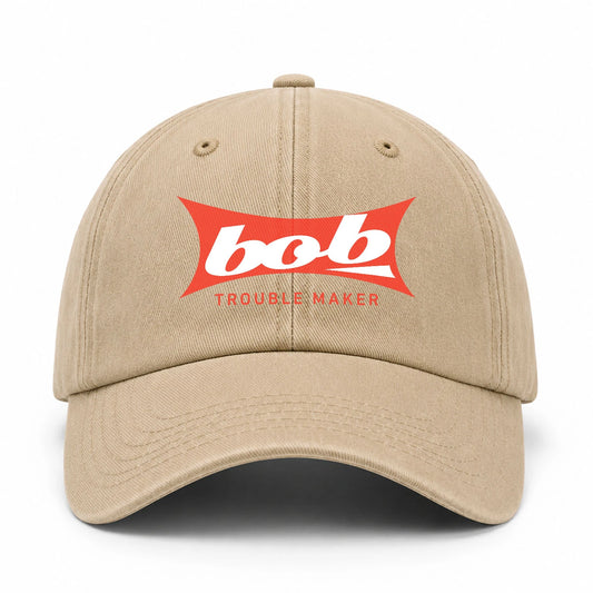 Trouble Maker Red Logo Washed Cap BOB 13K1 C78PF