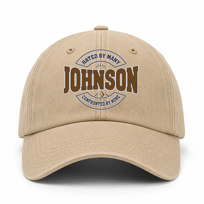 Hated By Many Confronted By None Washed Cap JOHNSON 13K1 C36PF