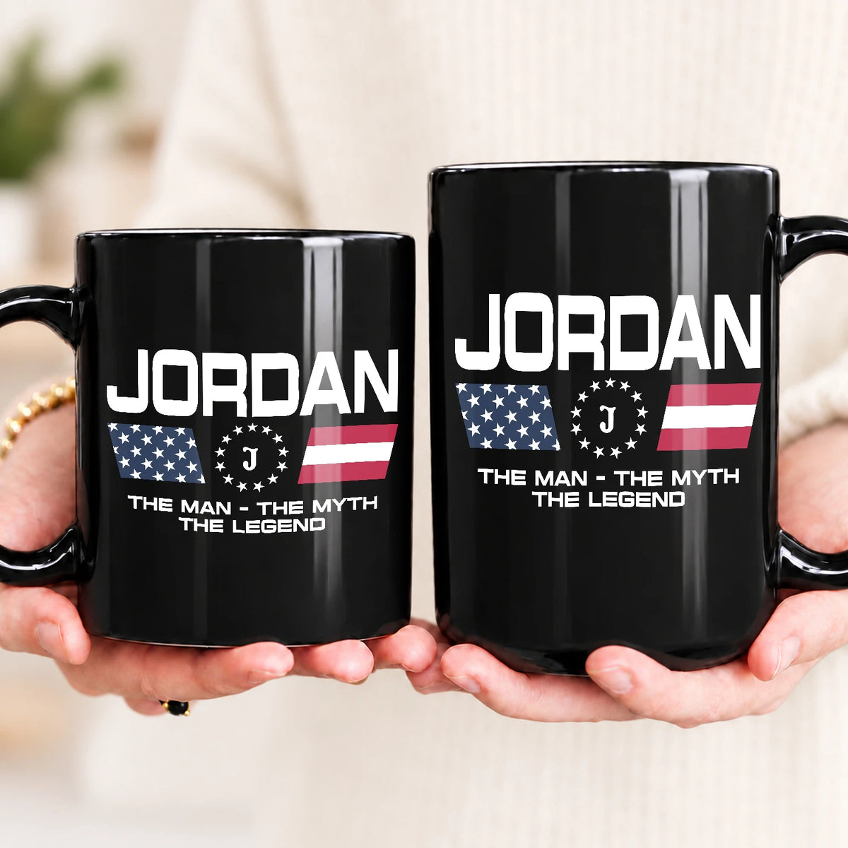 The Man The Myth The Legend Us Flag Mug JORDAN 13K1 MG23
