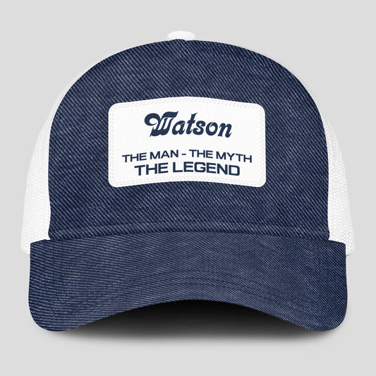 The Man The Myth The Legend Blue Denim Mesh Cap WATSON 13K1 C194PF