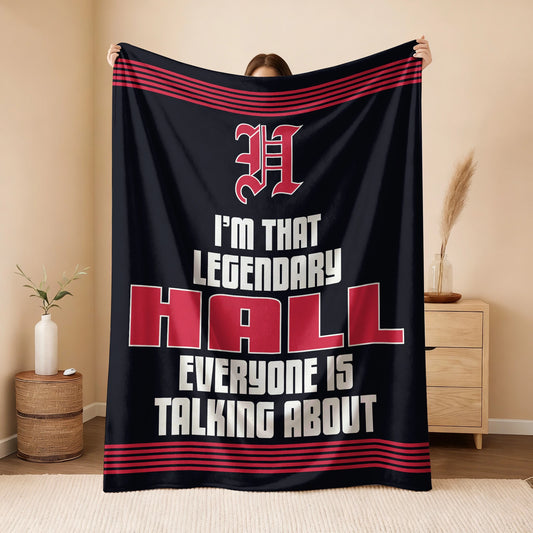 I'm That Legendary Name Dark Red Fleece Blanket HALL 13K1 BK48
