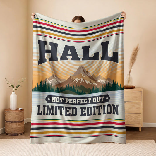 Not Perfect But Limited Edition Vintage Mountain Fleece Blanket HALL 13K1 BK45