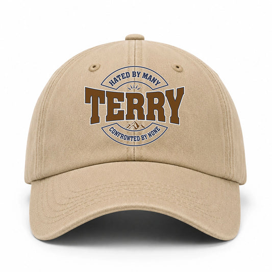 Hated By Many Confronted By None Washed Cap TERRY 13K1 C36PF