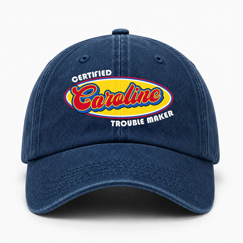 Certified Your Name Trouble Maker Washed Cap CAROLINE 13K1 C73PF