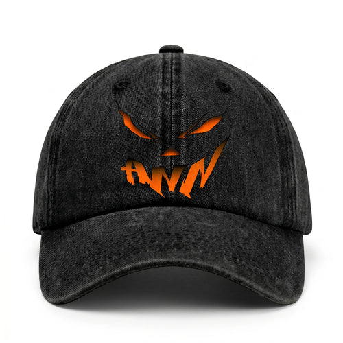 Your Name Jack O' Lantern Halloween Washed Cap ANN 13K1 C100PF