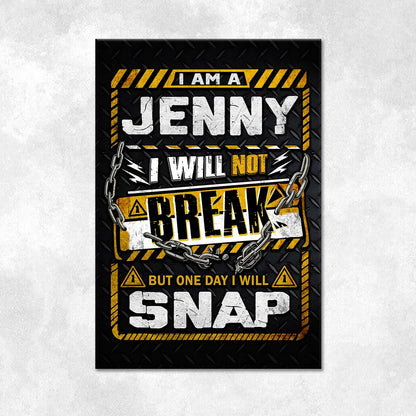 JENNY Motivational Rug – Black & Yellow Quote Carpet for Living Room 13K1-AR1
