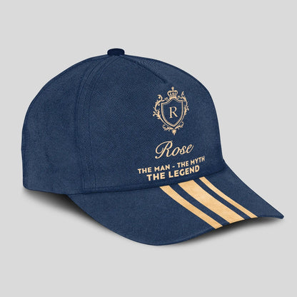 The Man The Myth The Legend Golden Stripes Royal Blue Cap ROSE 13K1 C137PF