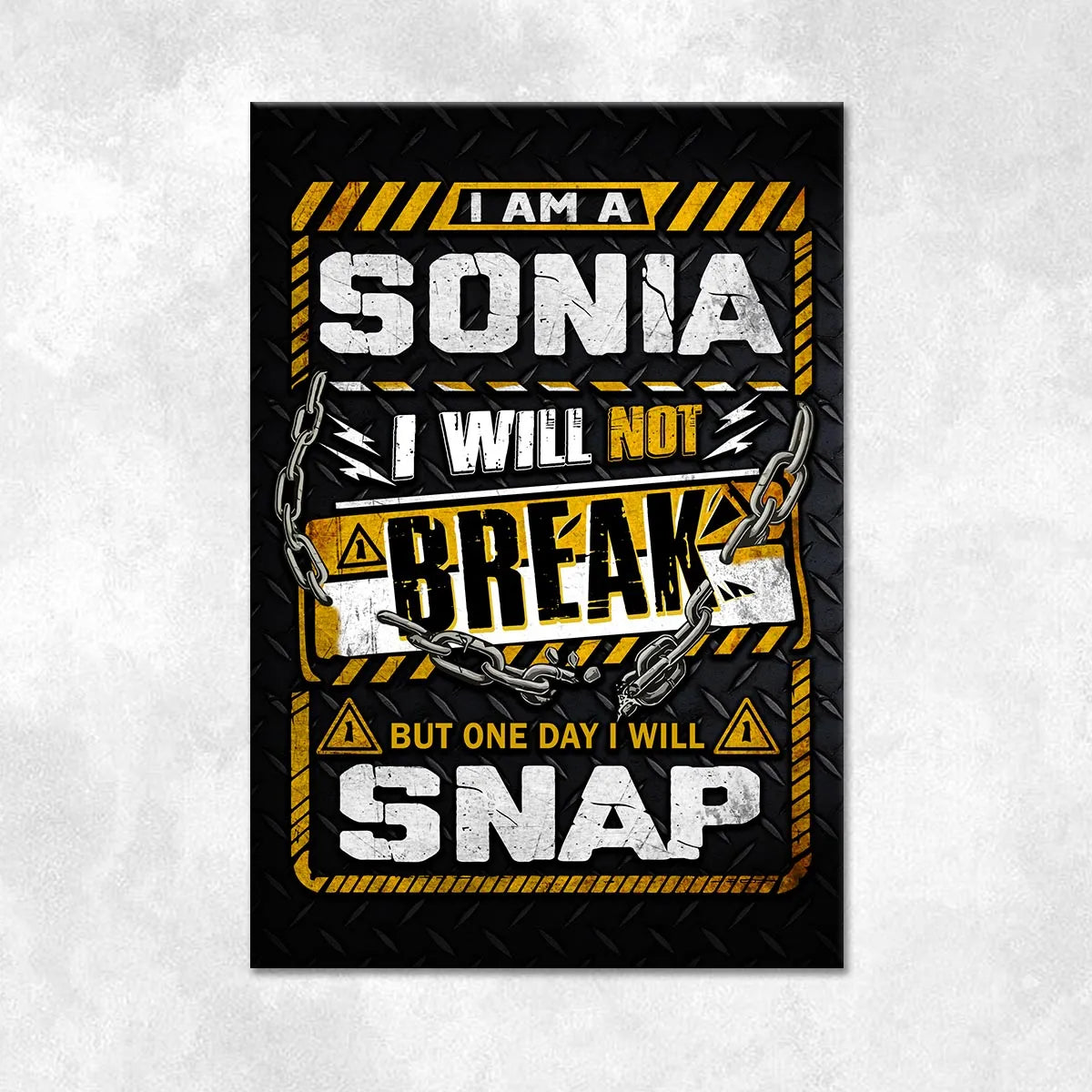 SONIA Motivational Rug – Black & Yellow Quote Carpet for Living Room 13K1-AR1