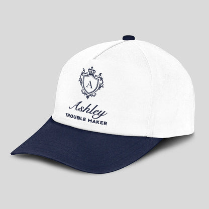 Trouble Maker Funny Blue And White Cap ASHLEY 13K1 C152PF
