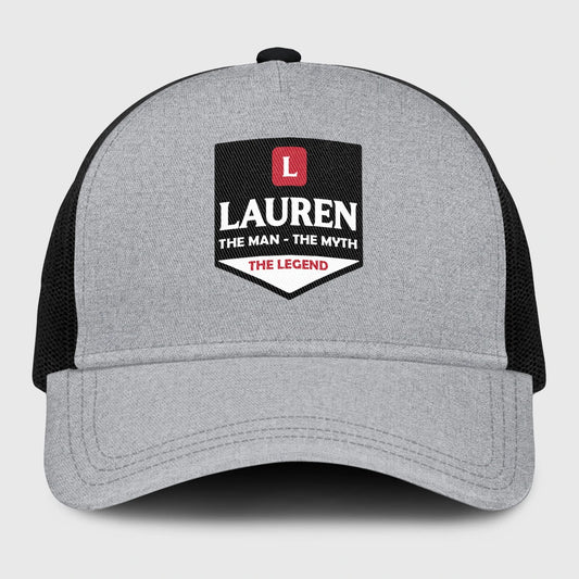 The Man The Myth The Legend Gray Mesh Cap LAUREN 13K1 C189PF