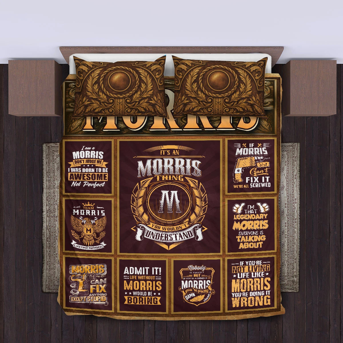 MORRIS Limited Edition Personalized Bedding Set 13K1-BS3