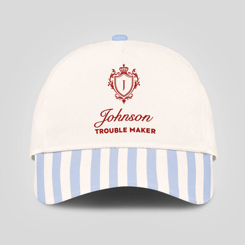 Trouble Maker Stripped Blue Beach Cap JOHNSON 13K1 C74PF