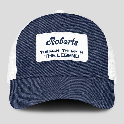 The Man The Myth The Legend Blue Denim Mesh Cap ROBERTS 13K1 C194PF