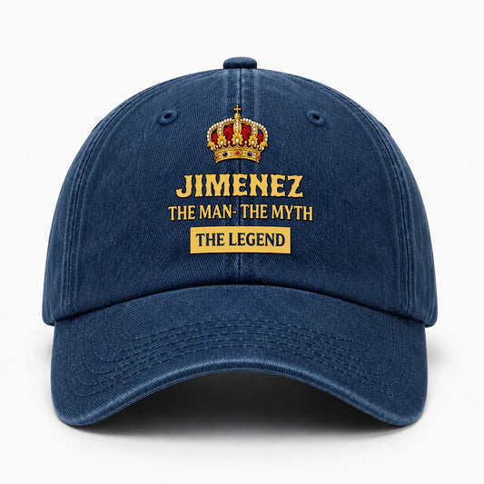 The Man The Myth The Legend King Crown Washed Cap JIMENEZ 13K1 C146PF
