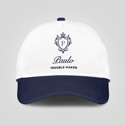 Trouble Maker Funny Blue And White Cap PAULO 13K1 C152PF