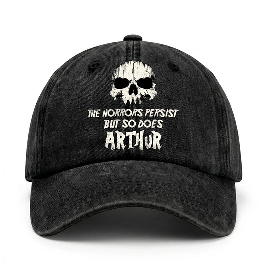 The Horrors Persist But So Does Your Name Cool Skull Washed Cap ARTHUR 13K1 C134PF