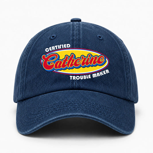 Certified Your Name Trouble Maker Washed Cap CATHERINE 13K1 C73PF