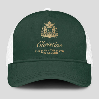 The Man The Myth The Legend Sage Green Mesh Cap CHRISTINE 13K1 C192PF