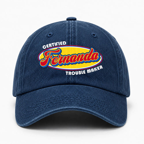 Certified Your Name Trouble Maker Washed Cap FERNANDA 13K1 C73PF
