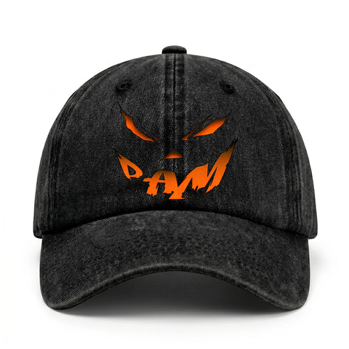 Stay Hungry Pumpkin Chasing Ghosts Funny Washed Cap PAM 13K1 C101PF