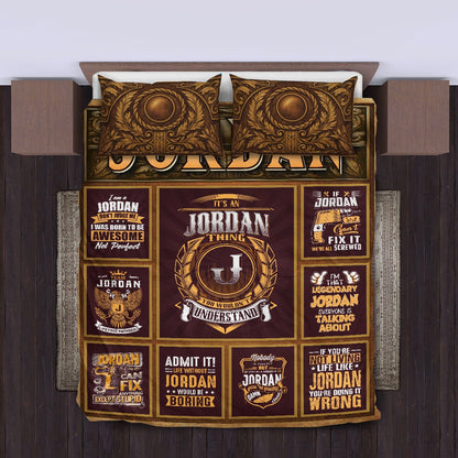 JORDAN Limited Edition Personalized Bedding Set 13K1-BS3
