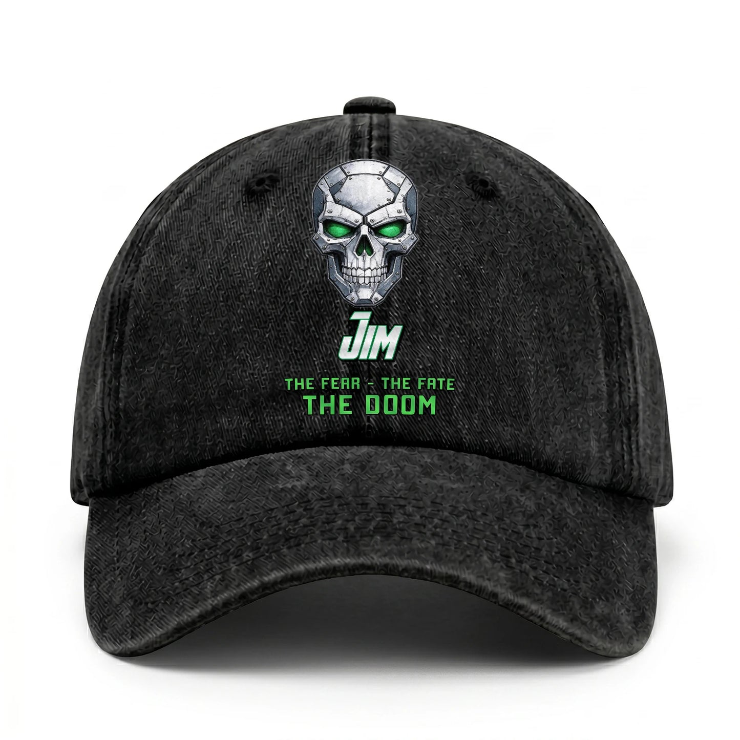 The Fear The Fate The Doom Skull Washed Cap JIM 13K1 C99PF