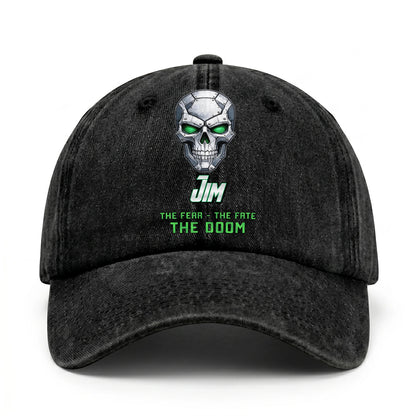 The Fear The Fate The Doom Skull Washed Cap JIM 13K1 C99PF