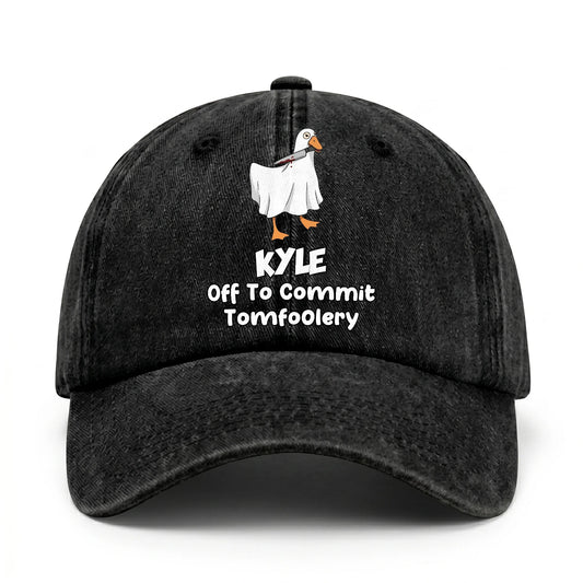 Off To Commit Tomfoolery Funny Goose Washed Cap KYLE 13K1 C131PF