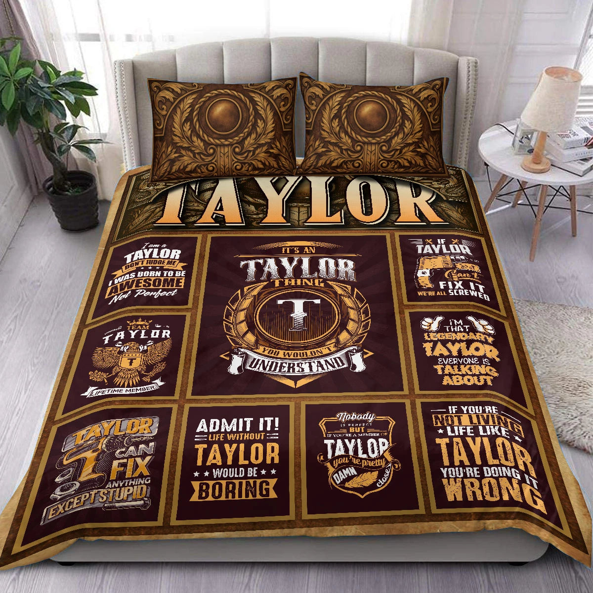 TAYLOR Limited Edition Personalized Bedding Set 13K1-BS3