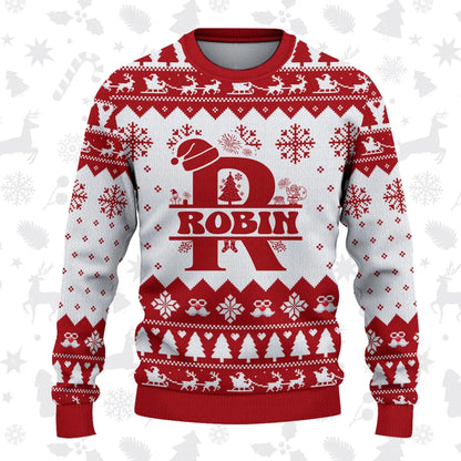 ROBIN Personalized Christmas Pajama Set - Holiday Gift Outfit 13K1-CR2