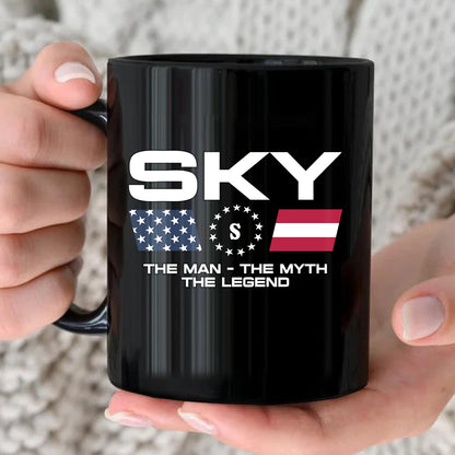 The Man The Myth The Legend Us Flag Mug SKY 13K1 MG23