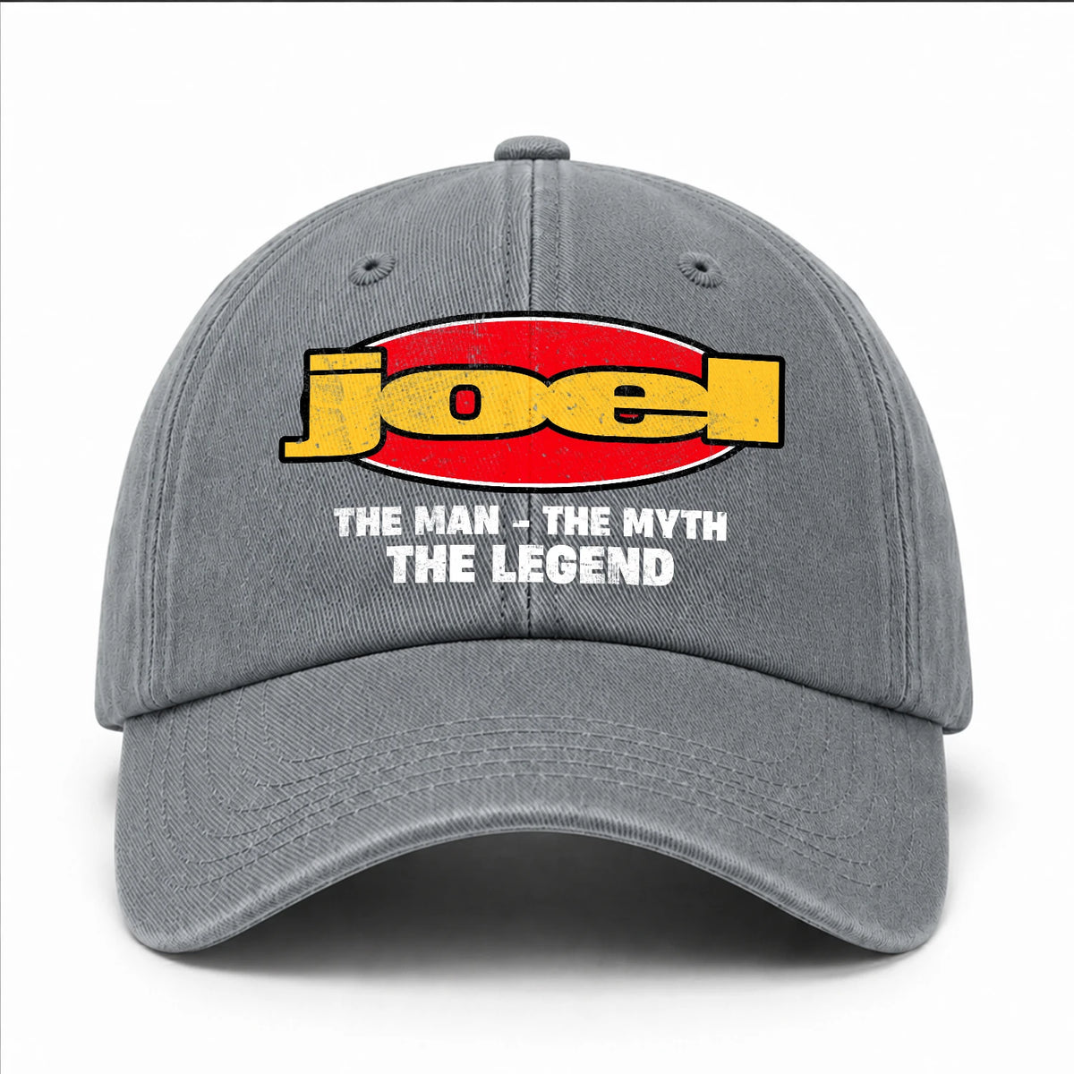 The Man The Myth The Legend Vintage Logo Washed Cap JOEL 13K1 C162PF