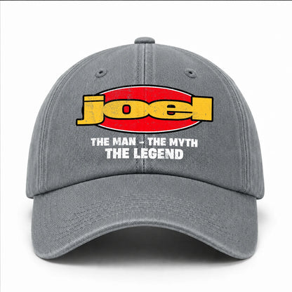 The Man The Myth The Legend Vintage Logo Washed Cap JOEL 13K1 C162PF