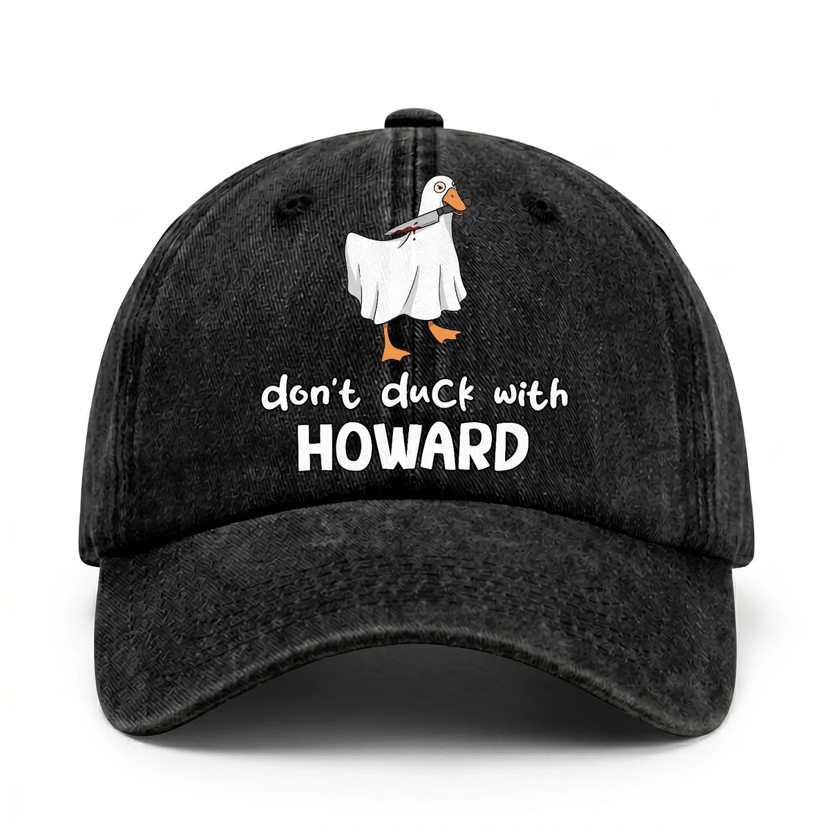 Don't Duck With Your Name Funny Washed Cap HOWARD 13K1 C129PF