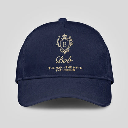 The Man The Myth The Legend Golden Navy Cap BOB 13K1 C138PF