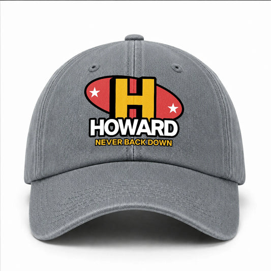 Never Back Down With Your Name And Initial Letter Washed Cap HOWARD 13K1 C82PF