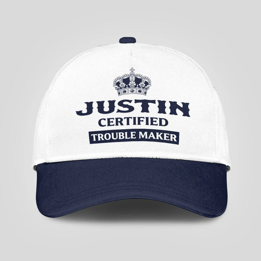 Certified Your Name Trouble Maker Washed Cap JUSTIN 13K1 C148PF