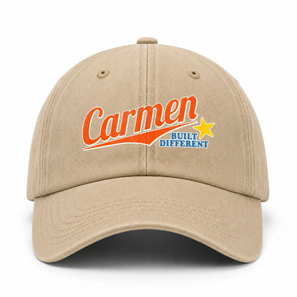 Your Name Built Different Logo Washed Cap CARMEN 13K1 C56PF