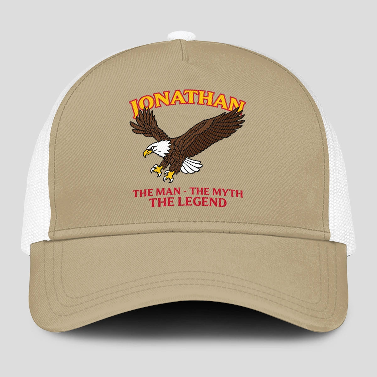 The Man The Myth The Legend Eagle Khaki Mesh Cap JONATHAN 13K1 C210PF