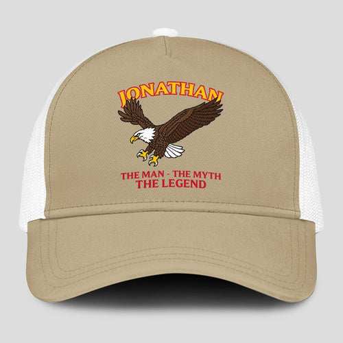 The Man The Myth The Legend Eagle Khaki Mesh Cap JONATHAN 13K1 C210PF