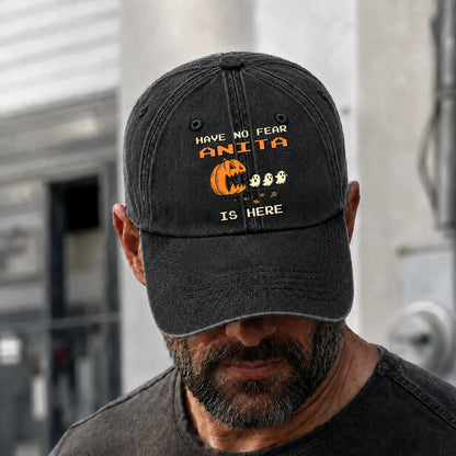 Have No Fear Your Name Is Here Halloween Washed Cap ANITA 13K1 C108PF