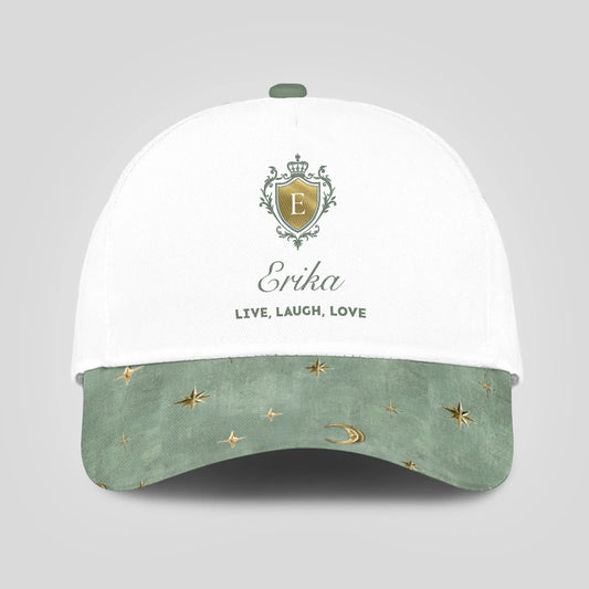 Live Laugh Love Stars And Moon Green Cap ERIKA 13K1 C124PF